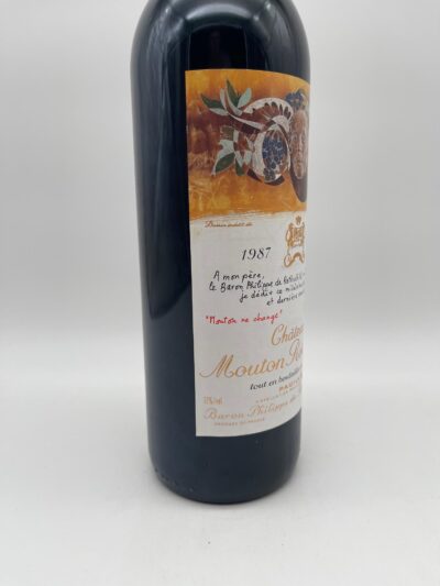 1987 Mouton Rothschild, 1er Cru Classe Pauillac - Image 3