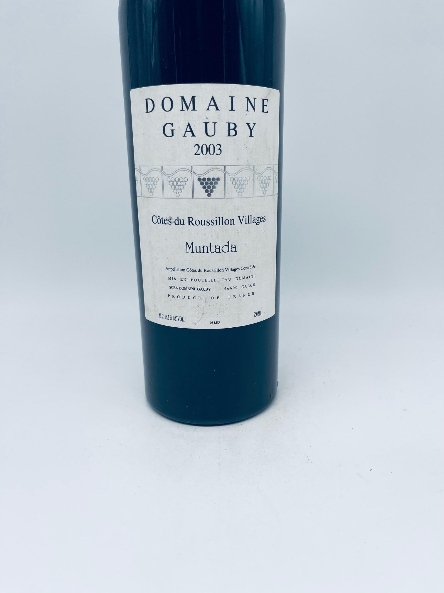 2003 Domaine Gauby, Cotes du Roussillon, MUNTADA – Bild 2