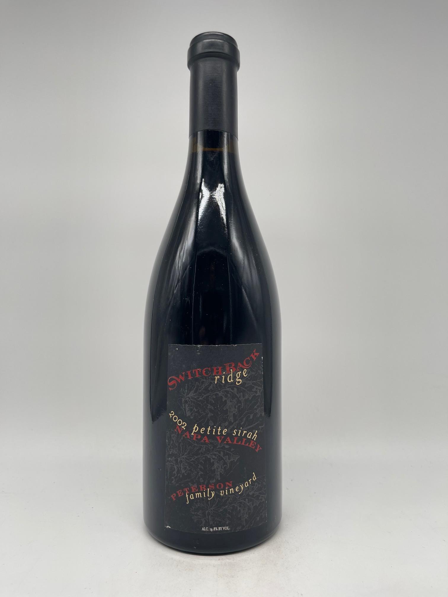 2002 Switchback Ridge, Petite Syrah Peterson Family Vineyard Napa Valley