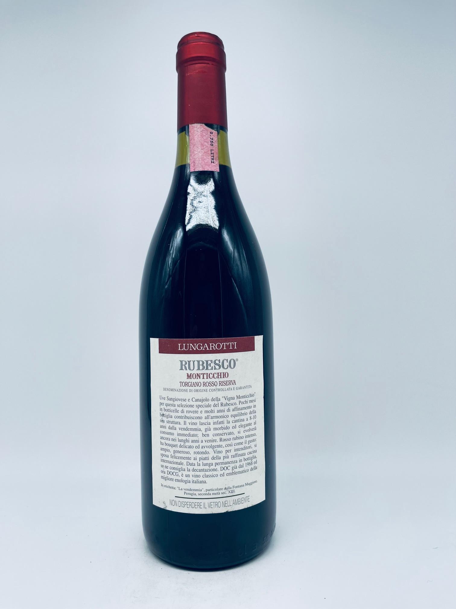 1983 Lungarotti, Rubesco Monticchio Torgiano Riserva – Bild 2