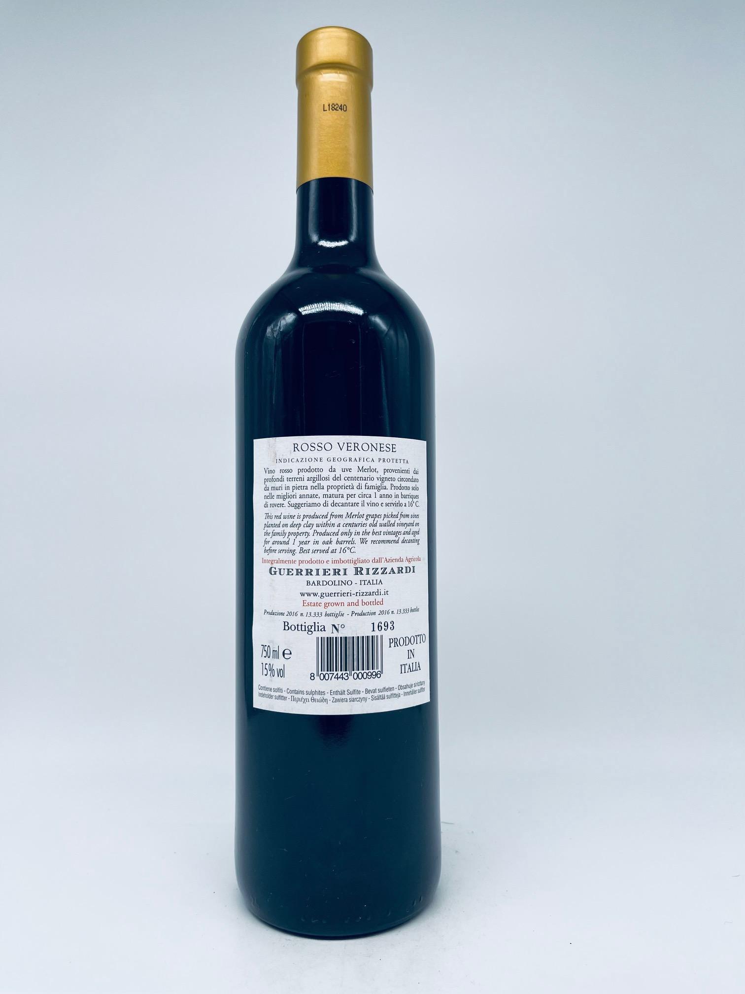 2016 Guerrieri Rizzardi, Clos Roareti Rosso Veronese – Bild 3