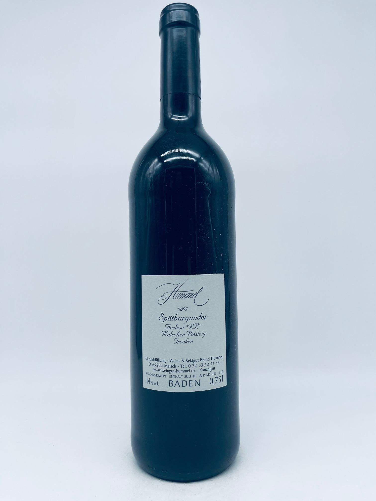 2007 Weingut Bernd Hummel, Spätburgunder Auslese RR Malscher Rotsteig Trocken – Bild 3