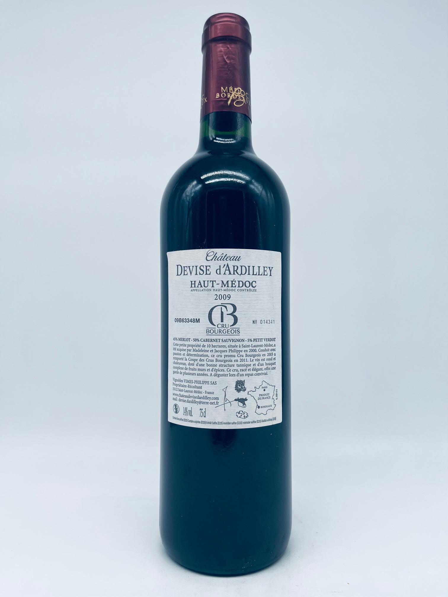 2009 Devise d'Ardilley, Haut Medoc – Bild 3