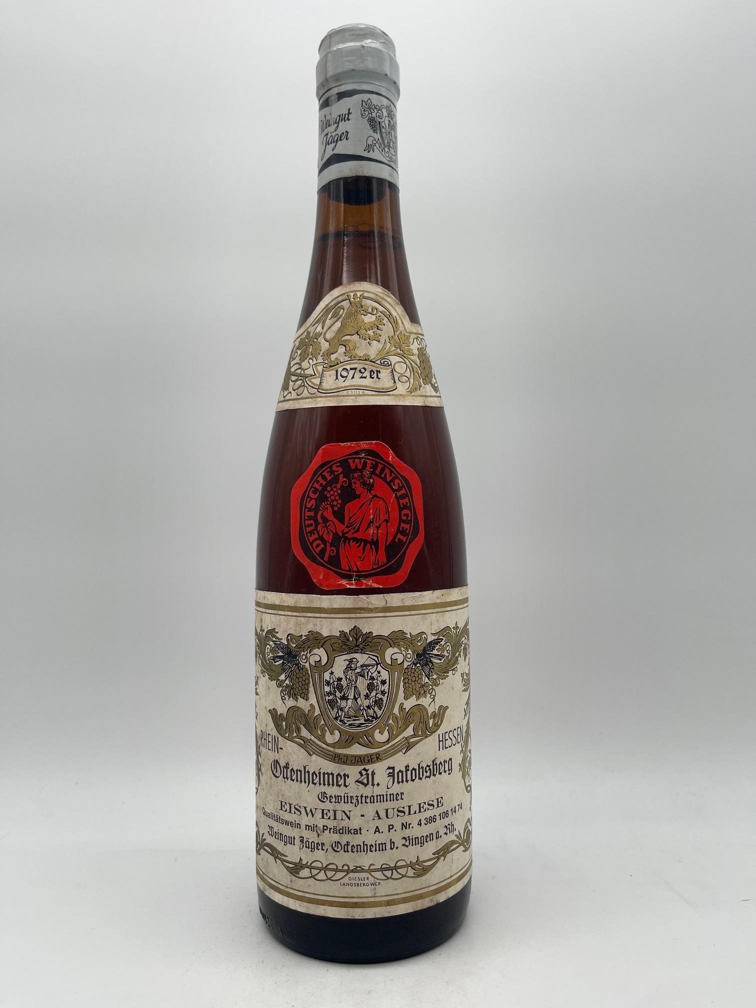 1972 Weingut Jäger, Odenheimer St. Jakobsberg Gewürztraminer EISWEIN Auslese