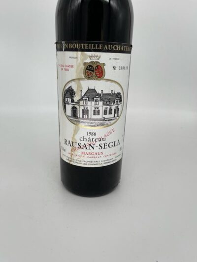 1986 Rauzan Segla, Cru Classe Margaux [btl. 1, stained label] – Bild 2
